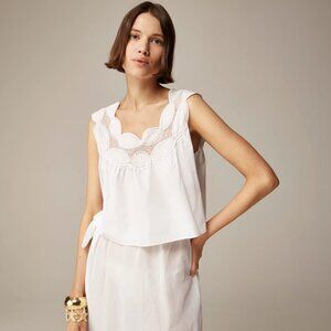 J.Crew Swingy lace top BLACK SMALL